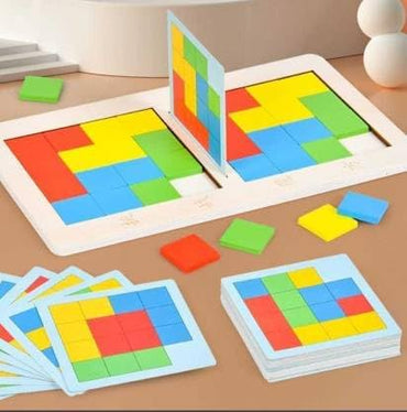 Wooden Cube Battle Puzzle