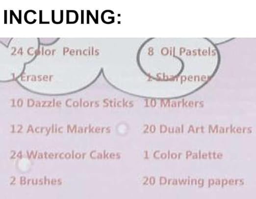 133pcs 3 Layer Art Painting trunk for kids Art Set Box