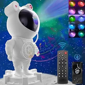 Bluetooth Speaker BuiltIn Sound Astronaut Galaxy Projector Robot