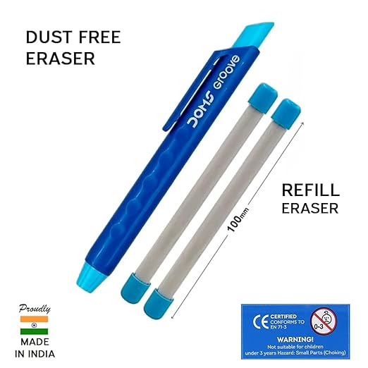 DOMS GROOVE RETRACTABLE ERASER SET