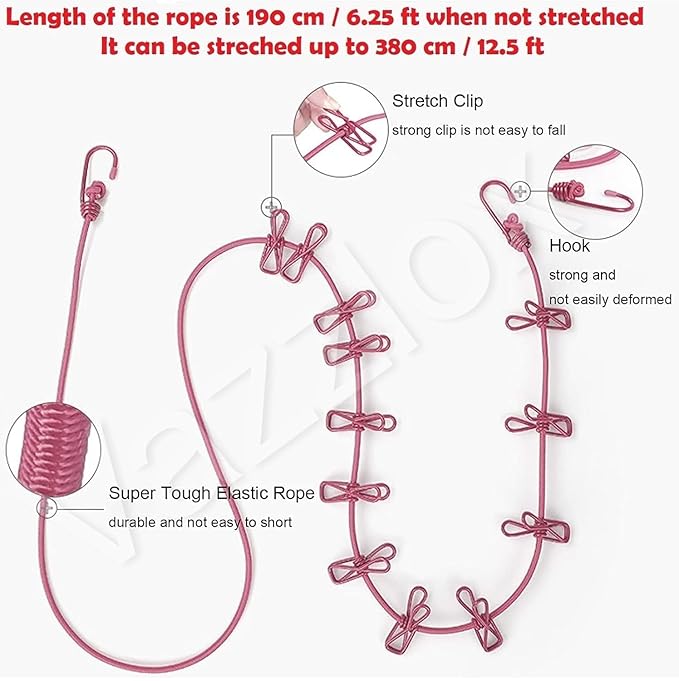 CLOTHES PIN 16 CLIP + RASI