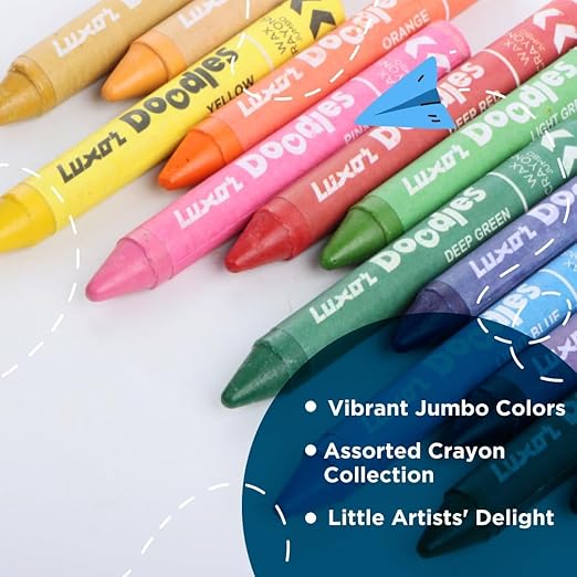 EXTRA LONG WAX CRAYONS 12+1