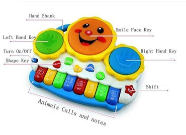 Drum Keyboard Musical Toys with Flashing Lights