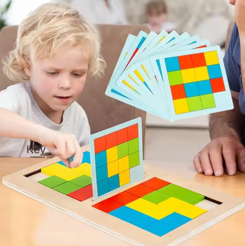 Wooden Cube Battle Puzzle
