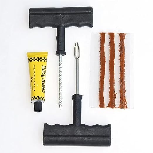 Tubeless Tyre Puncture Repair Kit with Solution