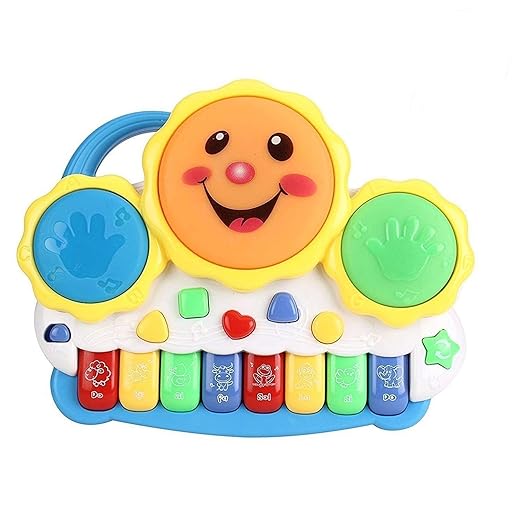 Drum Keyboard Musical Toys with Flashing Lights