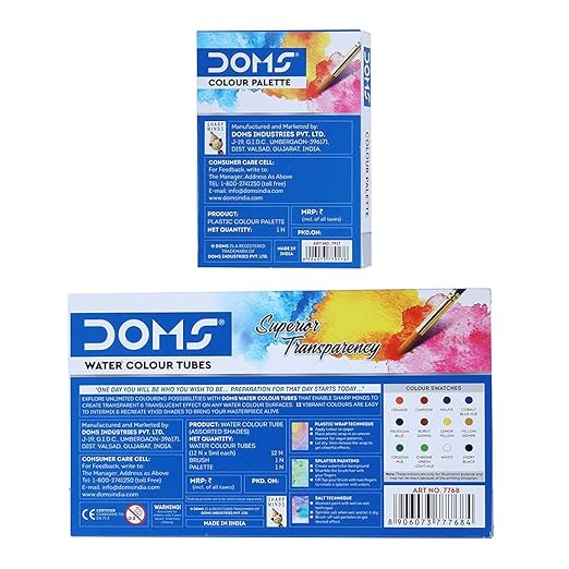 DOMS WATER COLOUR TUBES 12