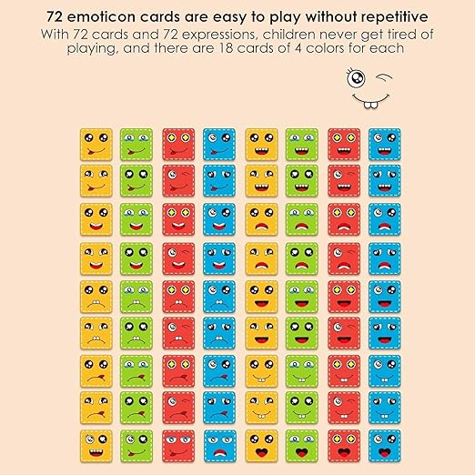 Cube Wooden Puzzle Game Expressions Matching