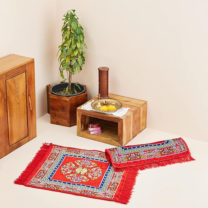 Traditional Square Carpet/Pooja Mat