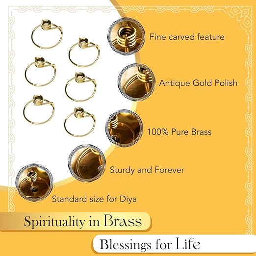 Pure Brass Niranjan Kadi ( 4 PCS IN BOX )