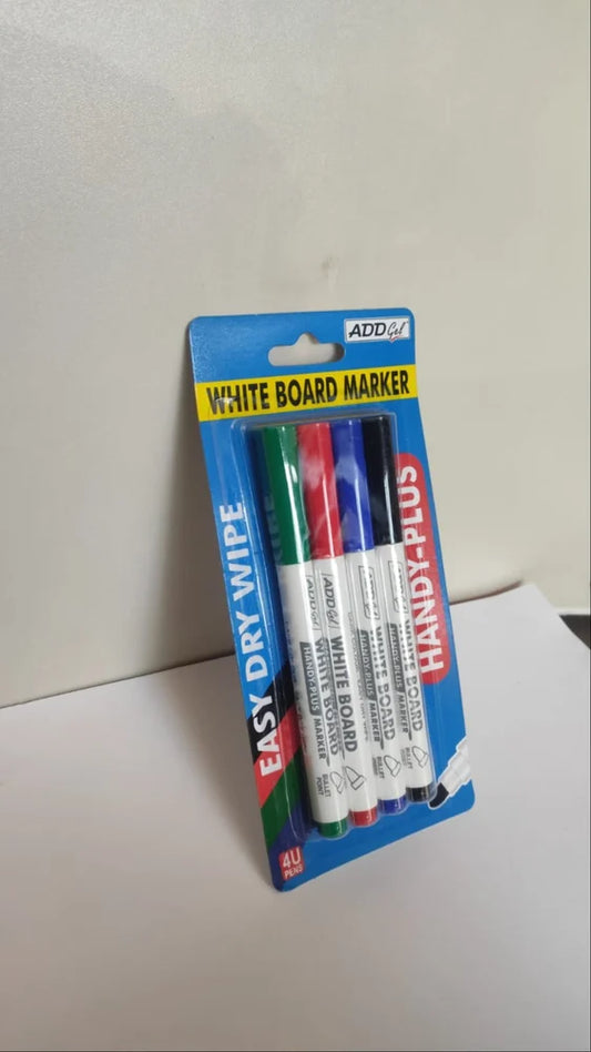 WHITE BOARD ADD GEL PEN PACK IN 4