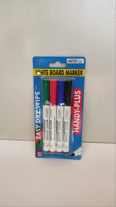 WHITE BOARD ADD GEL PEN PACK IN 4