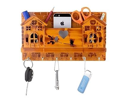 House Wooden Design Plastic Key Holder