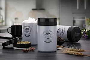 Plastic Tea Sugar Coffee Container Set of 3
