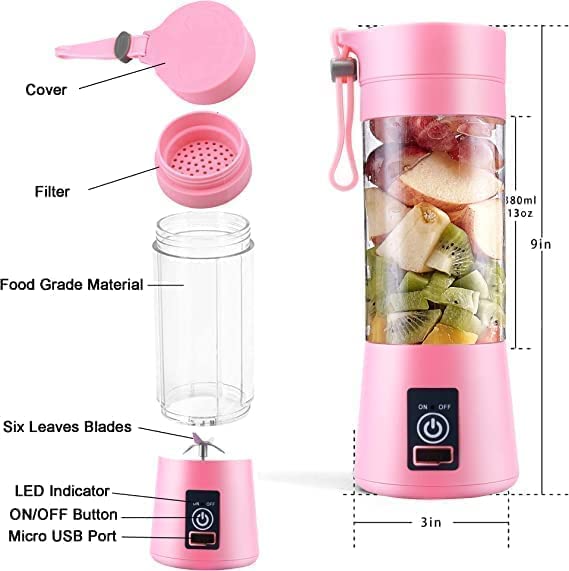 Portable 6-Blade Electric Juicer