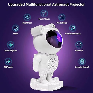 Bluetooth Speaker BuiltIn Sound Astronaut Galaxy Projector Robot