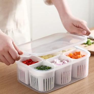 Fridge Storage Boxes Freezer Storage Containers 6 GRID