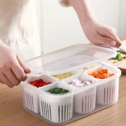 Fridge Storage Boxes Freezer Storage Containers 6 GRID