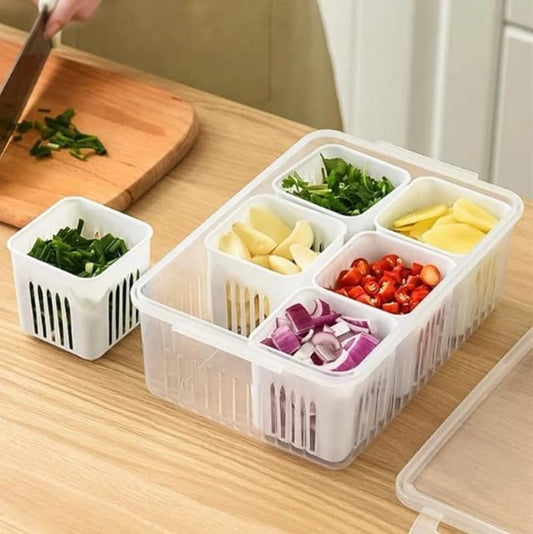 Fridge Storage Boxes Freezer Storage Containers 6 GRID