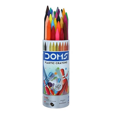 DOMS PLASTIC CRAYON 28 SHADES ROUN