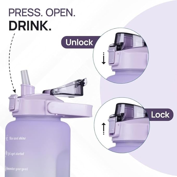 Motivational Water Bottle Set of 3 Pcs