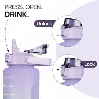 Motivational Water Bottle Set of 3 Pcs