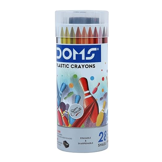 DOMS ERASABLE PLASTIC CRAYONS