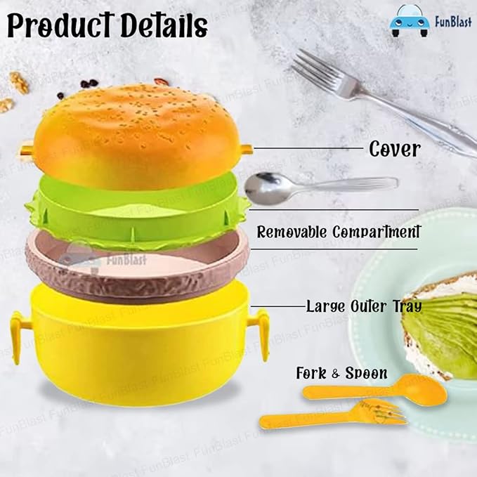 Burger Shape Lunch Box for Kids