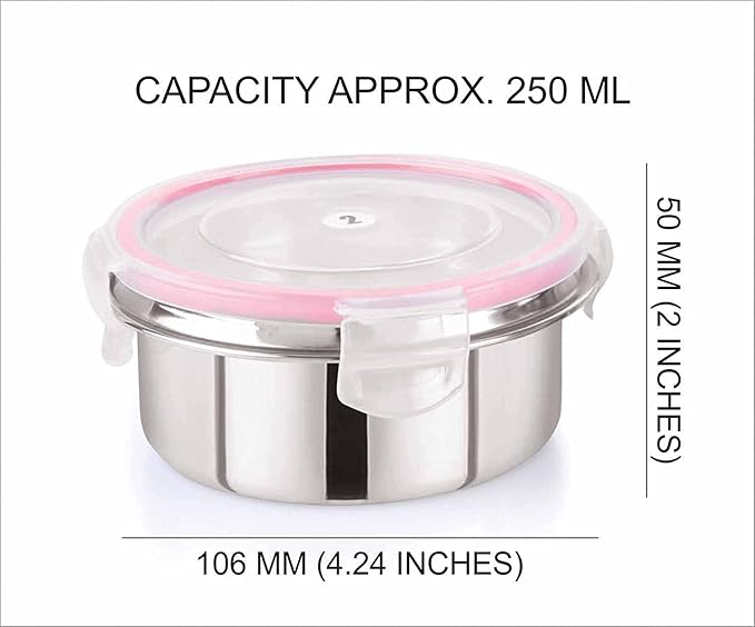 Leak Proof Click and Seal Lock Stainless Steel Storage