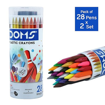 DOMS ERASABLE PLASTIC CRAYONS