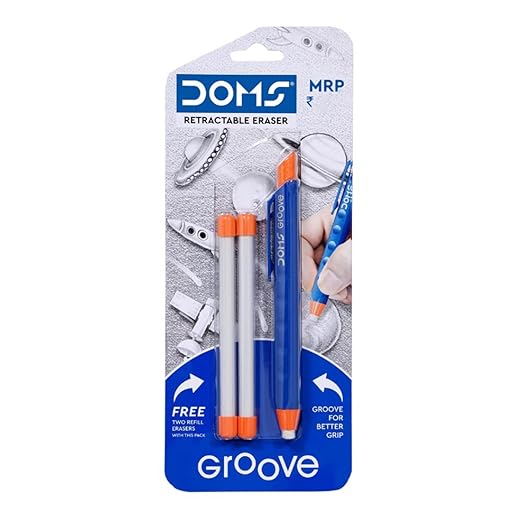 DOMS GROOVE RETRACTABLE ERASER SET