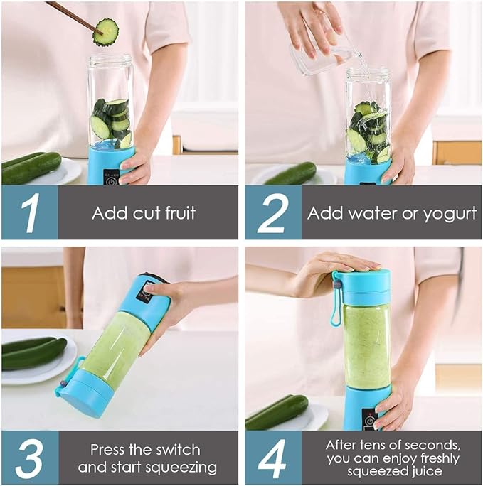 Portable 6-Blade Electric Juicer