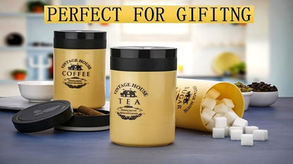 Plastic Tea Sugar Coffee Container Set of 3
