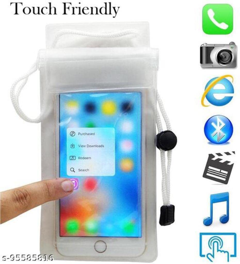 Waterproof Sealed Mobile Pouch Pvc Transparent Rain Protection Mobile Cover For 7 Inch Phone