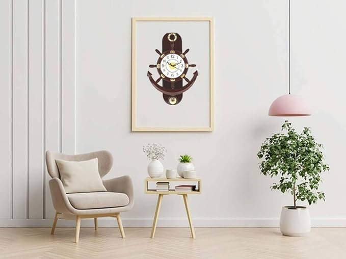 World Pendulum Design Wall Clock for Living Room 