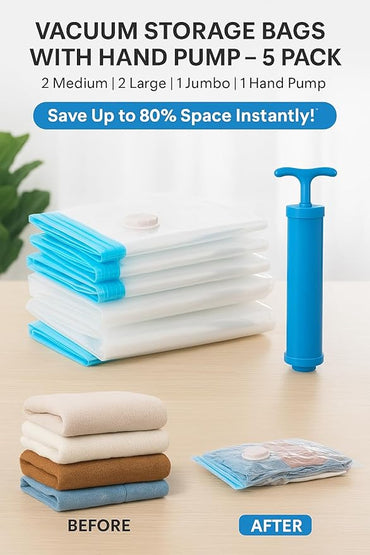 VACCUME STORAGE BAG 5 IN 1 WITH PUMP