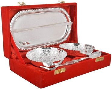 VELVET BOX 2 SILVER BOWL SET