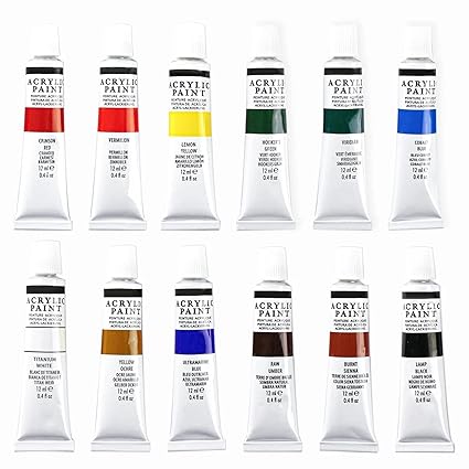 ACRYLIC COLOURS 12 SHADE
