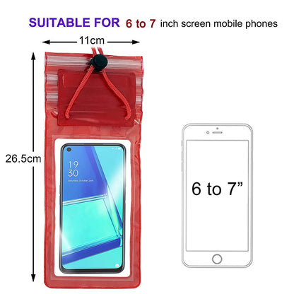 Waterproof Sealed Mobile Pouch Pvc Transparent Rain Protection Mobile Cover For 7 Inch Phone