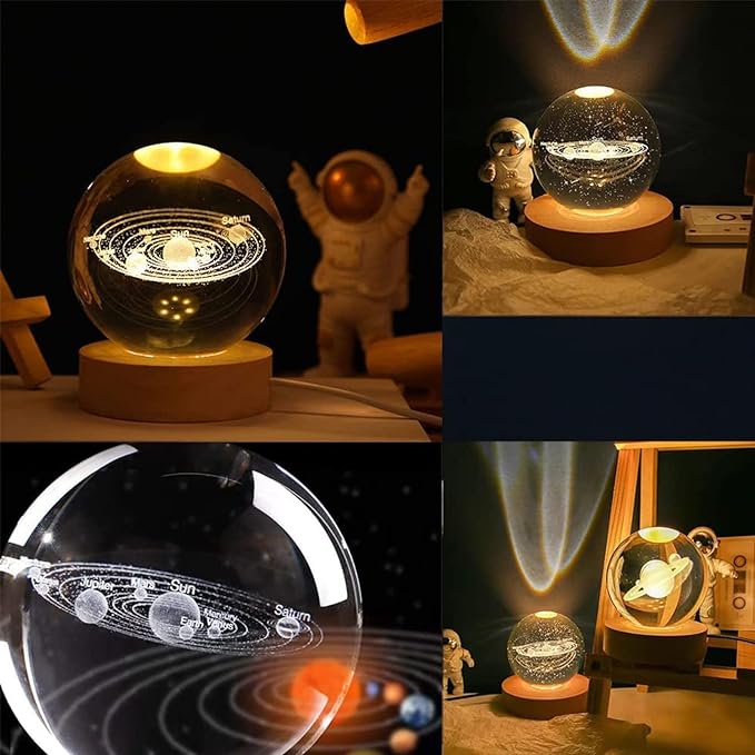 3D Crystal Ball Night Light
