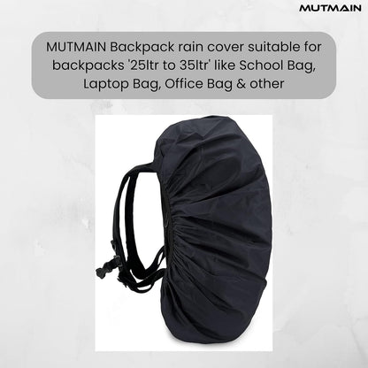Bag Cover Waterproof 30L to 35L Rain Cover for Backpack Schoolbag, Laptop Bag, Dust Proof, Rubberized Material, Black