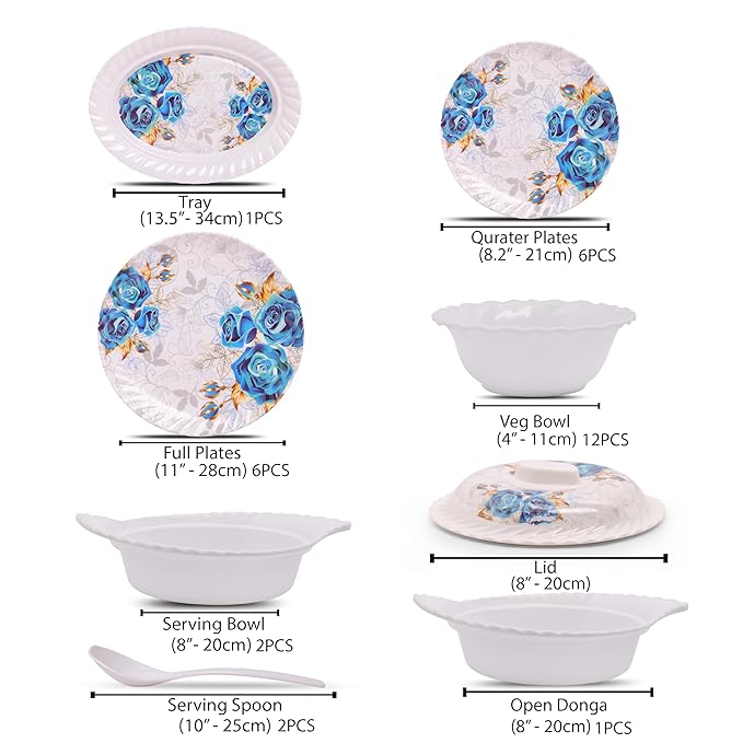 32 Pieces Melamine Dinner Set 