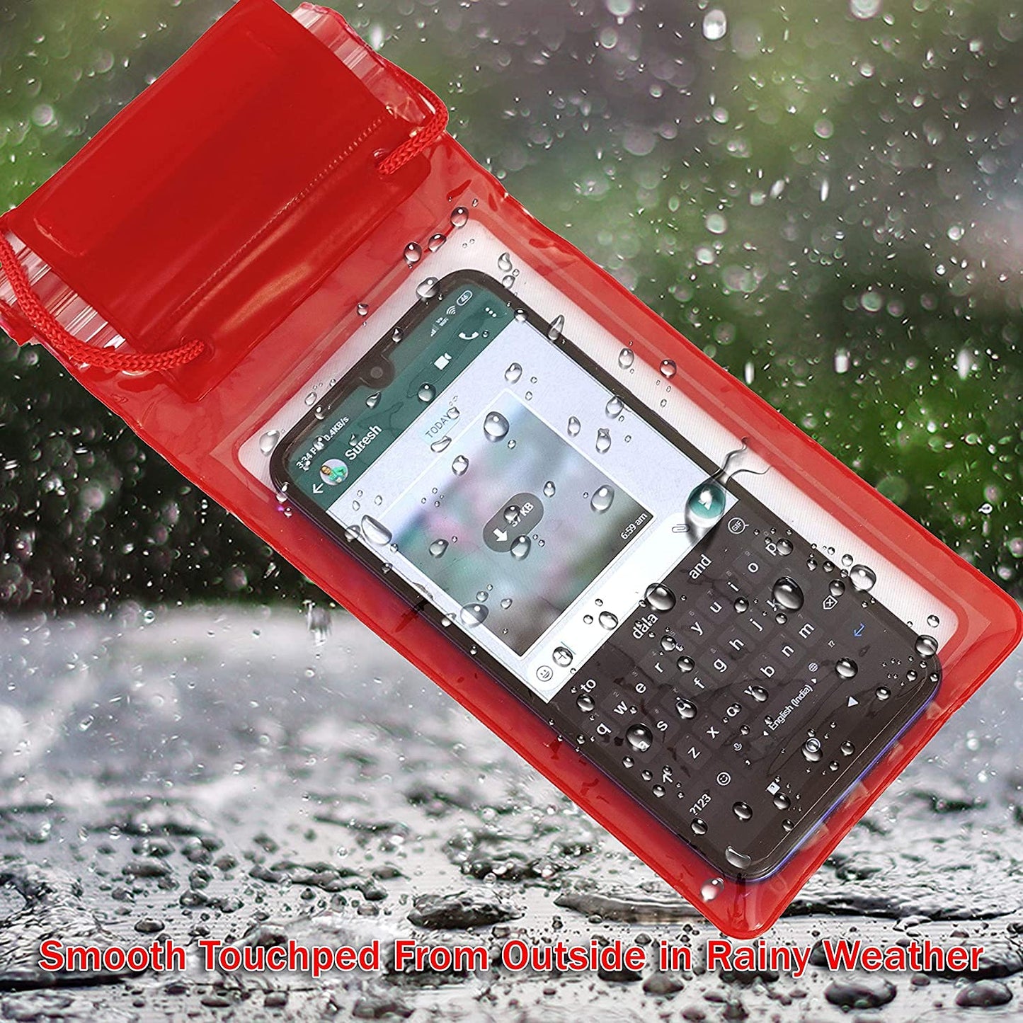 Waterproof Sealed Mobile Pouch Pvc Transparent Rain Protection Mobile Cover For 7 Inch Phone