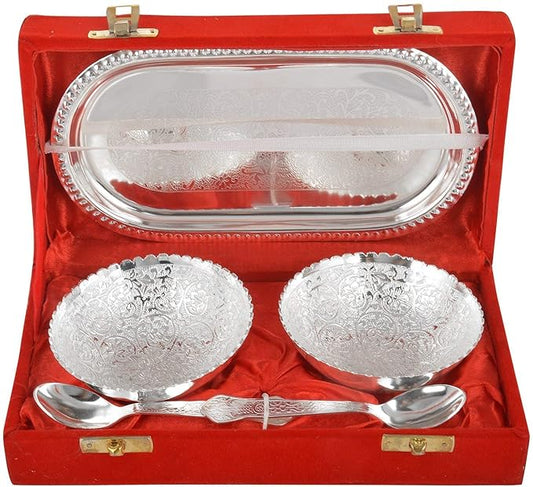 VELVET BOX 2 SILVER BOWL SET