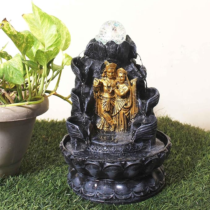 Waterfall Fountain with LED Lights–Positive Energy Home Decor to Relaxation,Creating peaceful ambiance in homes offices