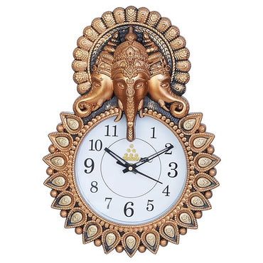 Premium Plastic Designer Stones Ganesha Wall Clock