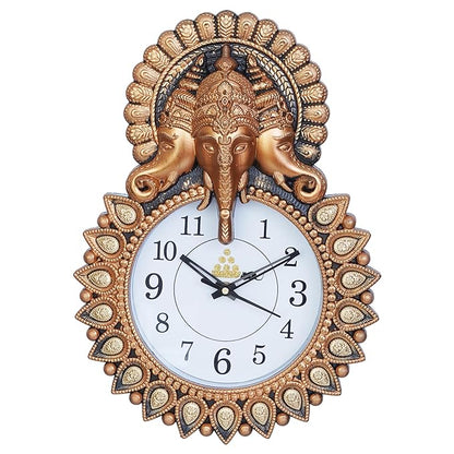 Premium Plastic Designer Stones Ganesha Wall Clock