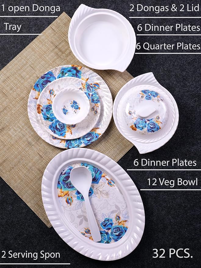 32 Pieces Melamine Dinner Set 