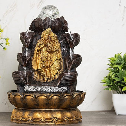 Waterfall Fountain with LED Lights–Positive Energy Home Decor to Relaxation,Creating peaceful ambiance in homes offices