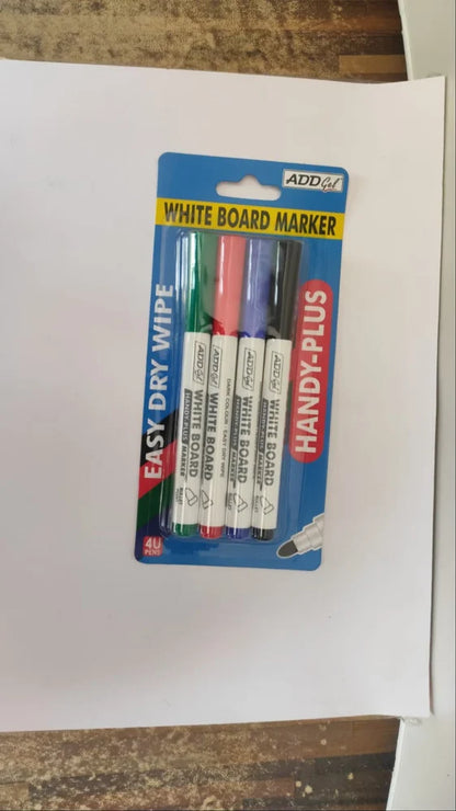 WHITE BOARD ADD GEL PEN PACK IN 4